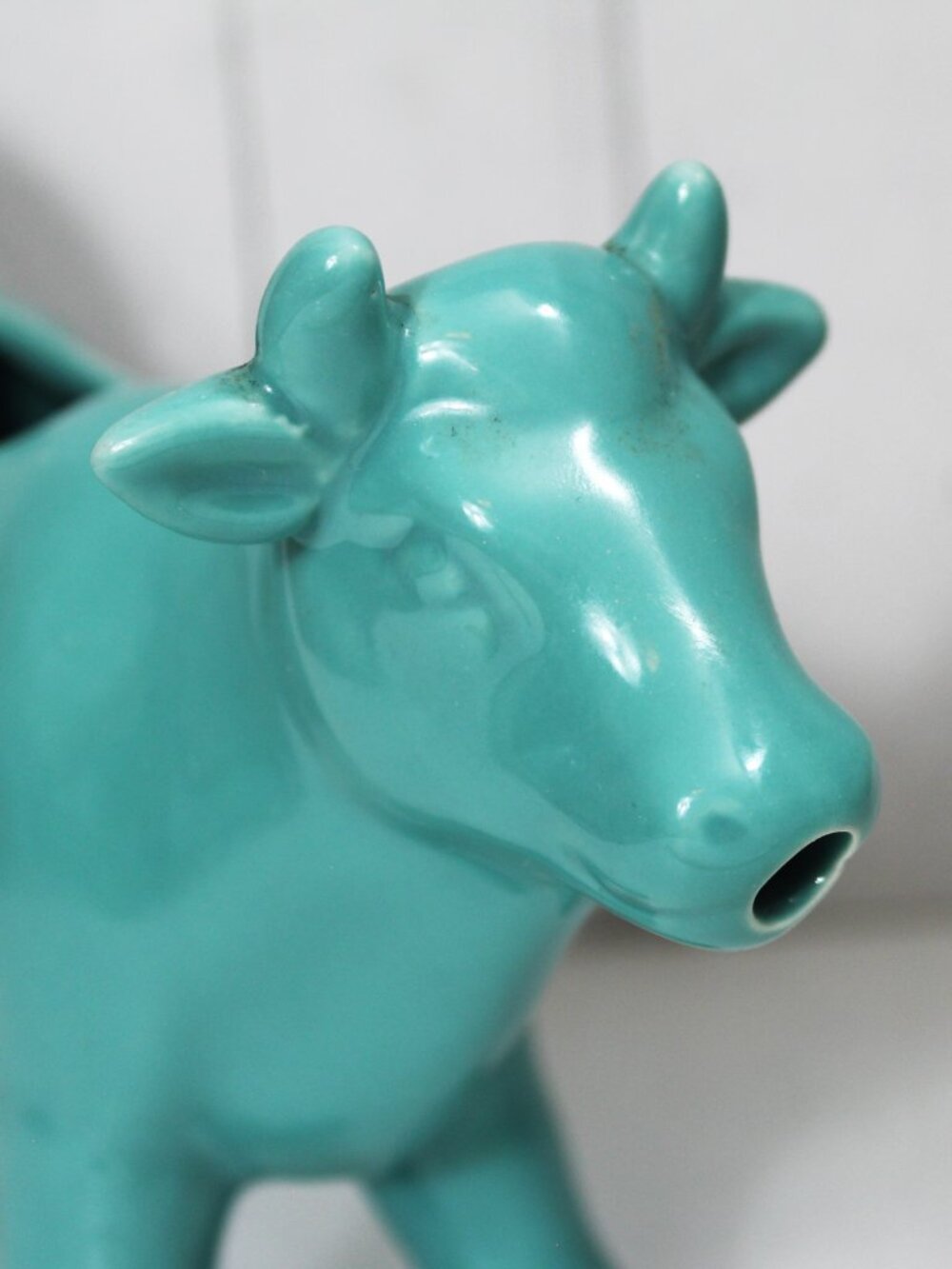 Cow Creamer from Food Network Turquoise Teal Aqua Blue - Picture 7 of 8